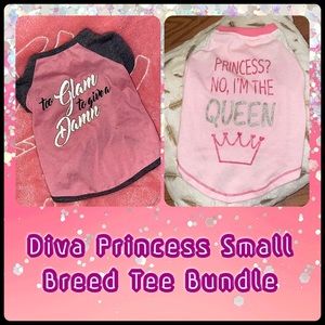 Too Glam Tee + Princess Tee Bundle for Small Breed